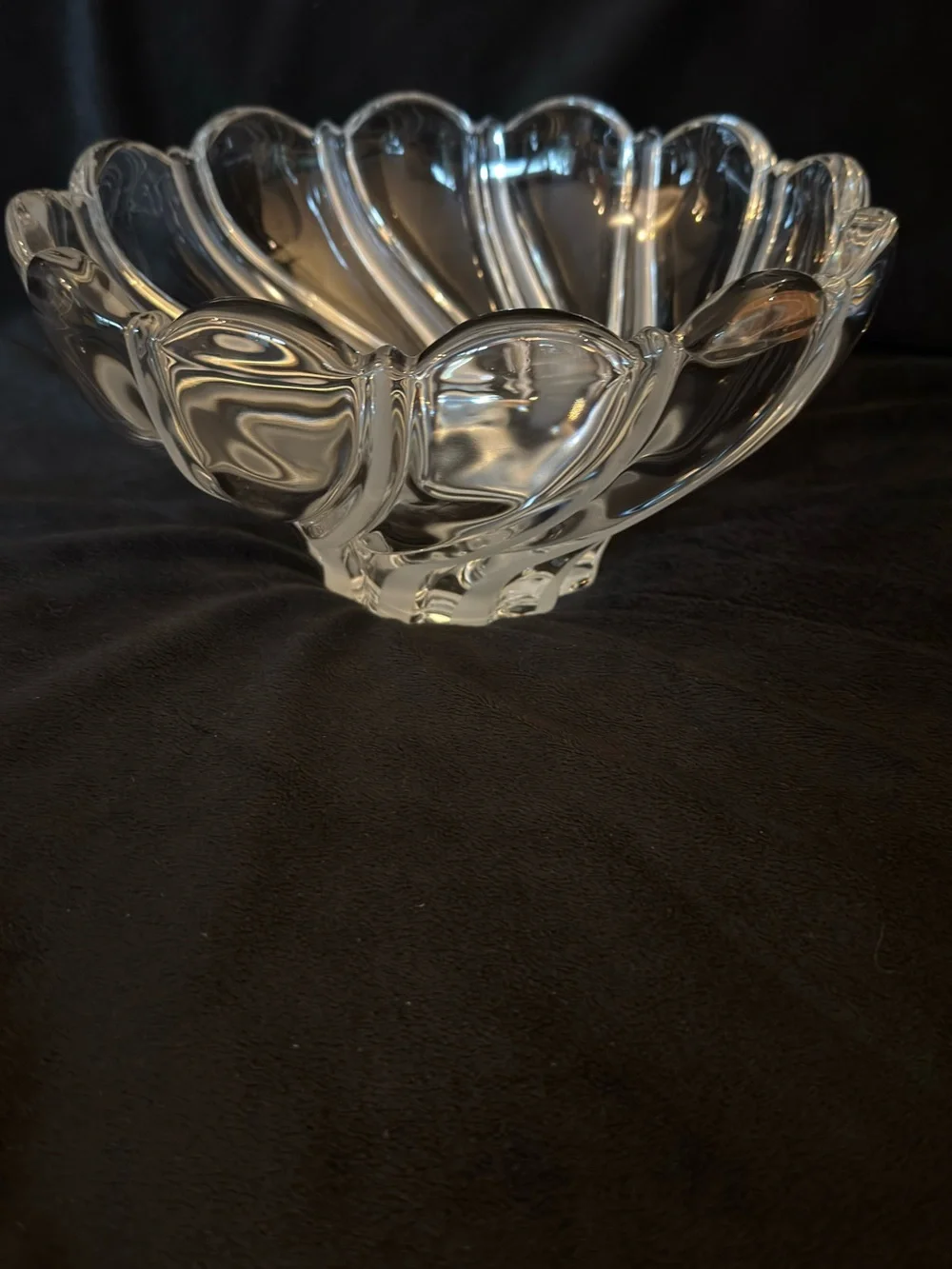 Mikasa Peppermint Frost Swirl Crystal Bowl - Home Accents